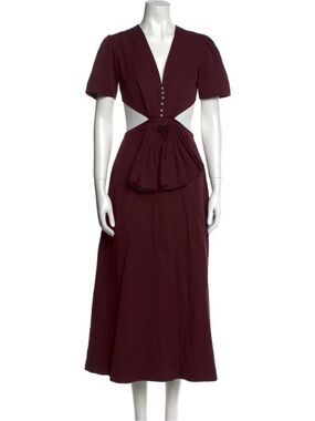 Anna October Bow Burgundy Dress